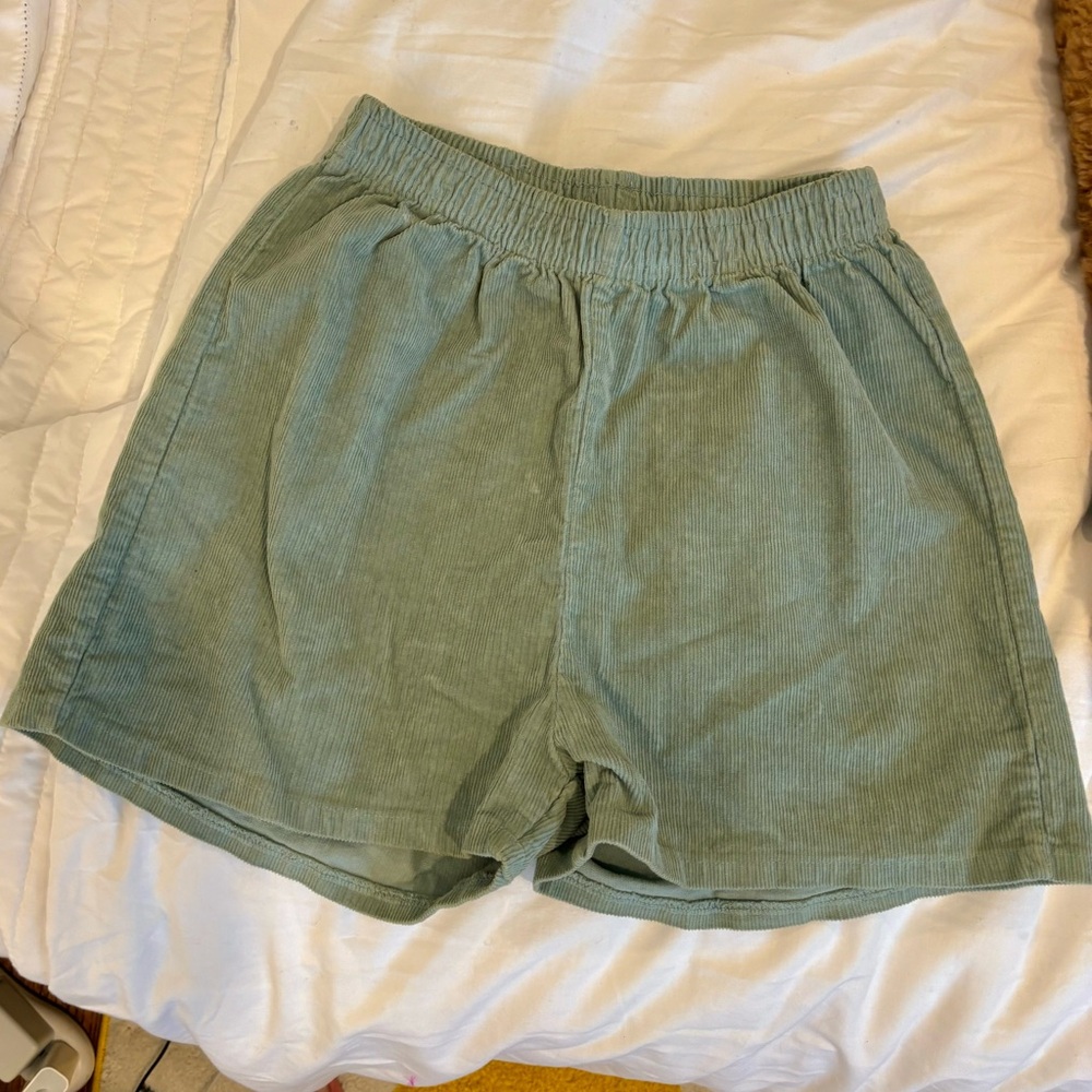 Urban Outfitters Green Corduroy Shorts, Size S/M